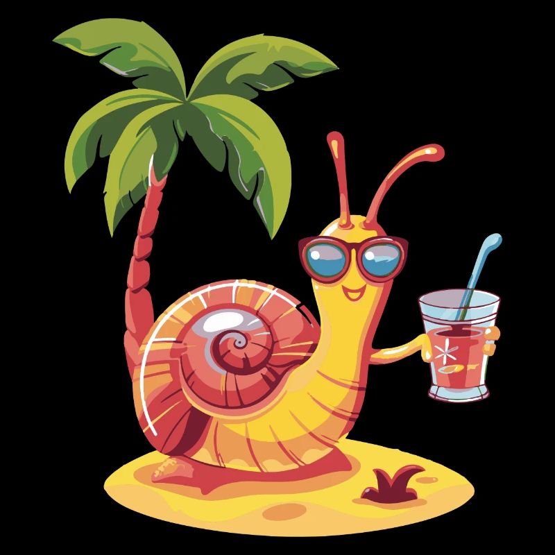Escargot Été Plage Bande Dessinée