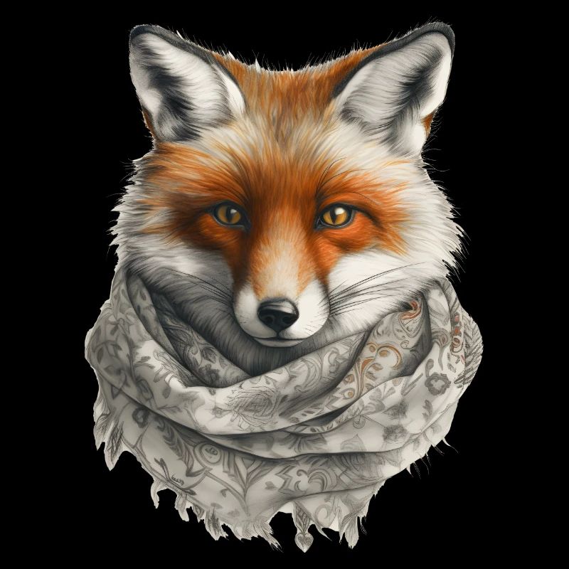 Fuchs mit Schal für Jäger Tier Rotfuchs