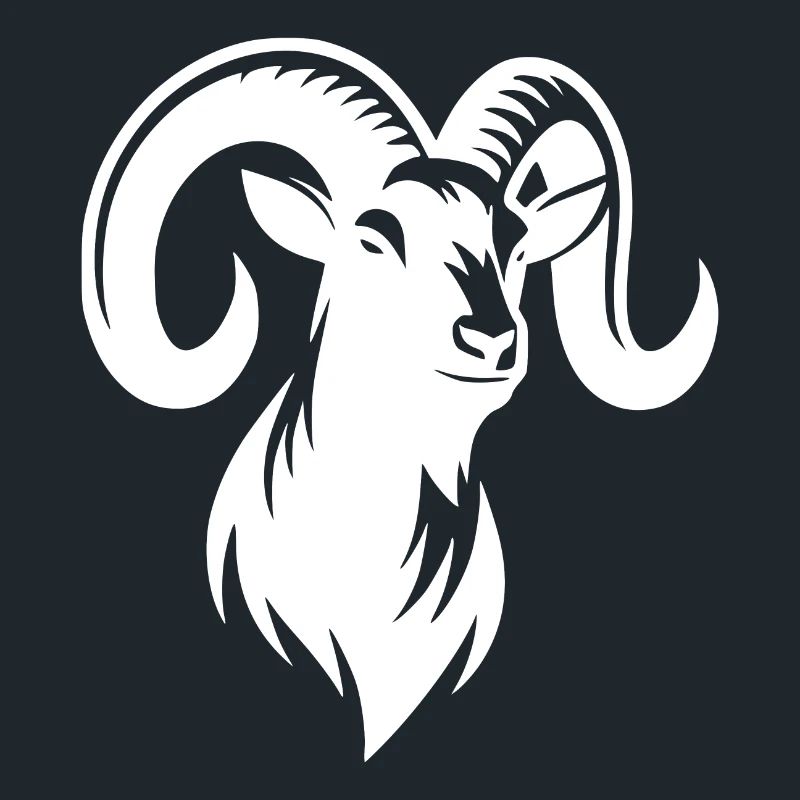 Bouc têtu avec d’énormes cornes