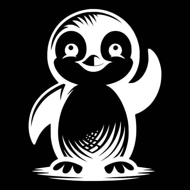 Cute Cartoon Penguin Illustration