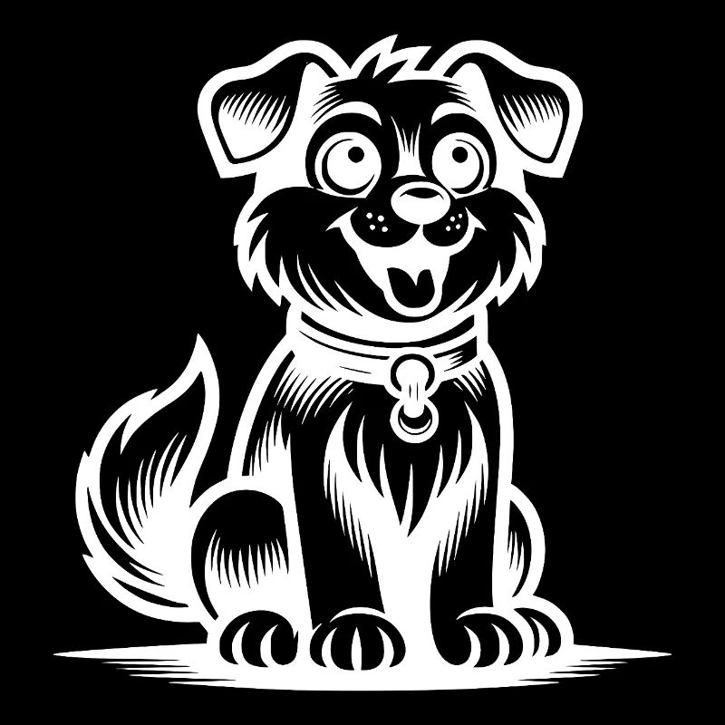 chien fidèle mignon comme illustration de dessin animé