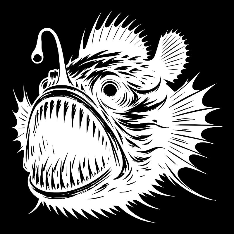 Creepy frogfish from the deep sea