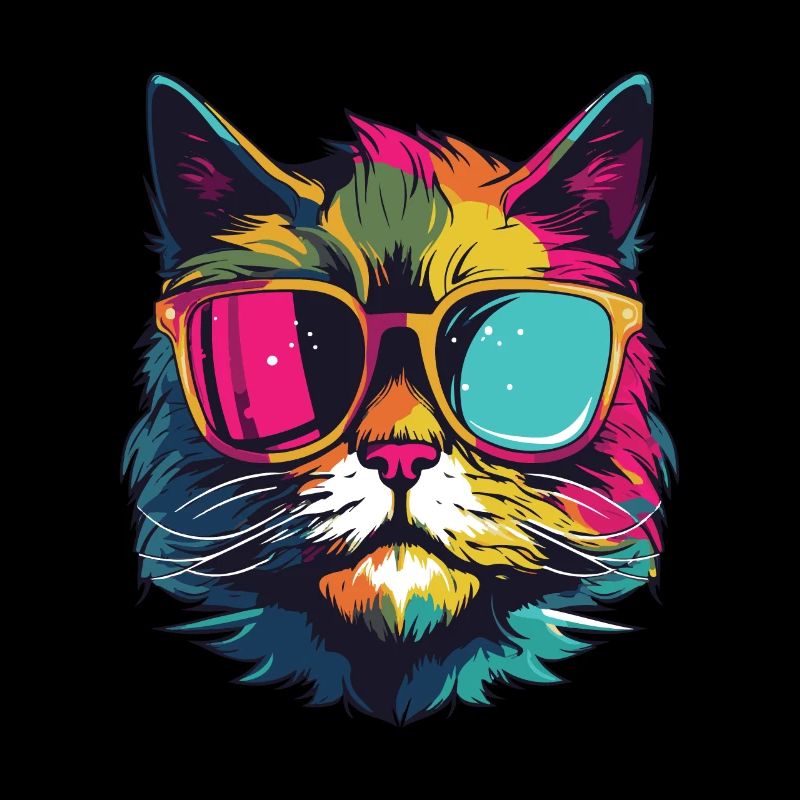 Katze Symbol Cool Kopf Party