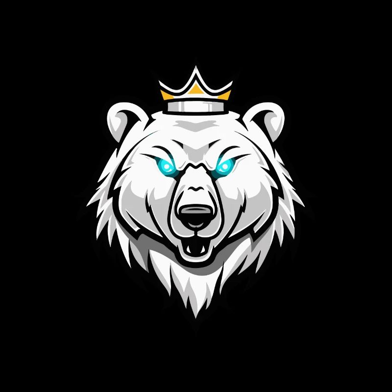 Eisbär Kopf Polar bär Krone