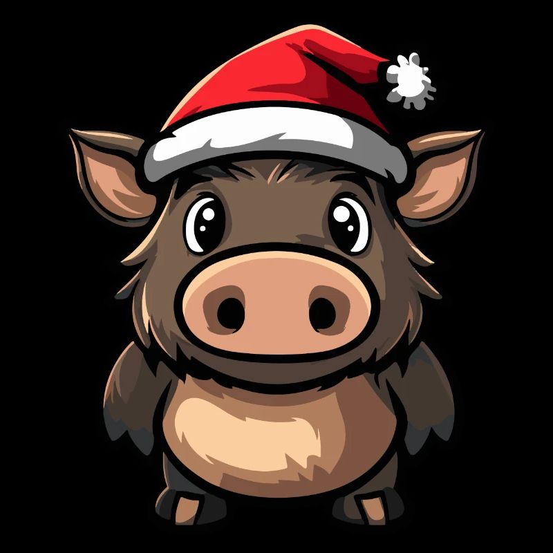 Cochon Noël Mignon Sanglier