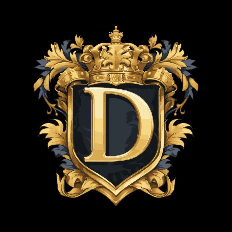 D Buchstabe Logo Krone