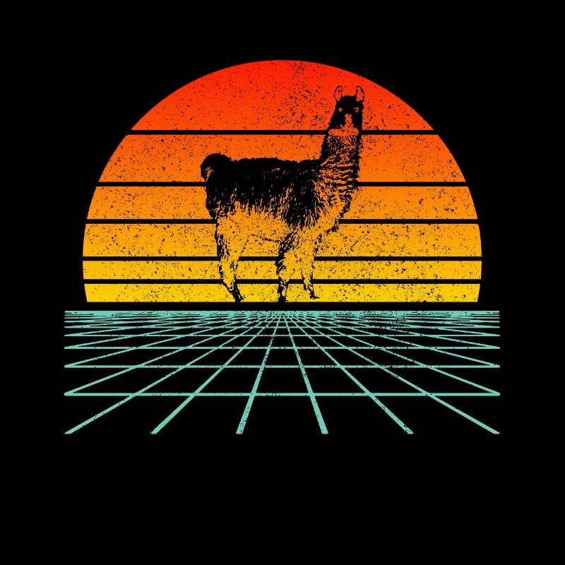 Lama Alpaka Vintage Geschenk