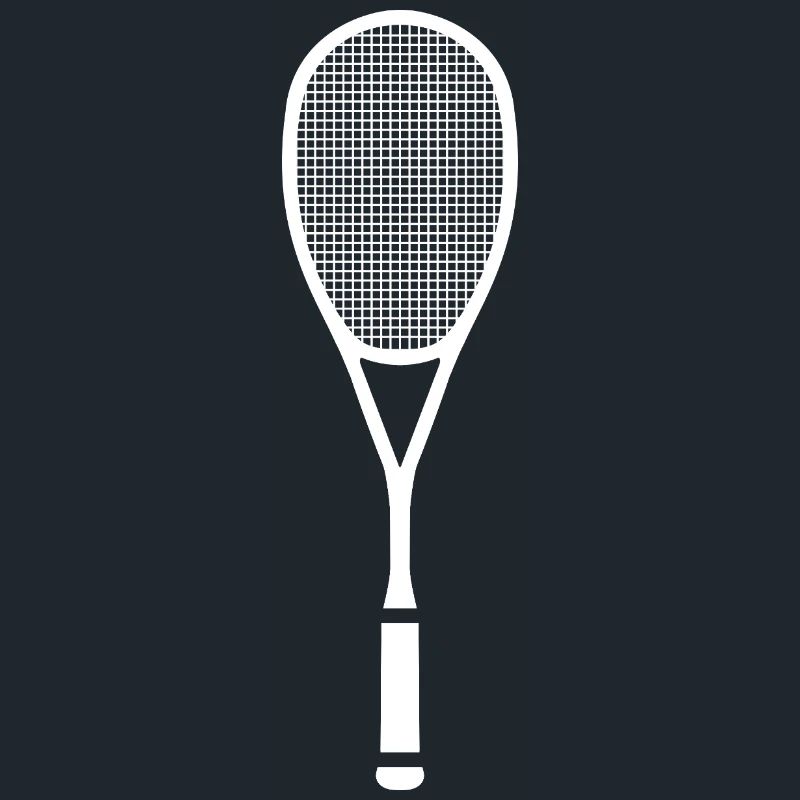 Squash Tennis Racket Split White