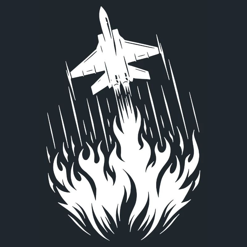 Fighter Jet Model Airplane Fire Flames Flight