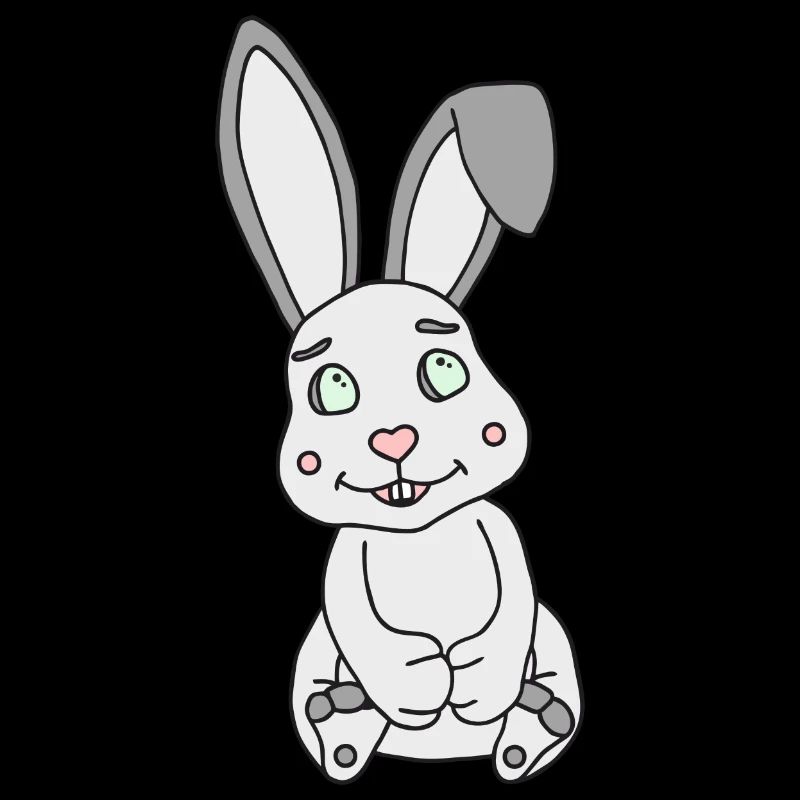 Süßer Hase mit Knickohr
