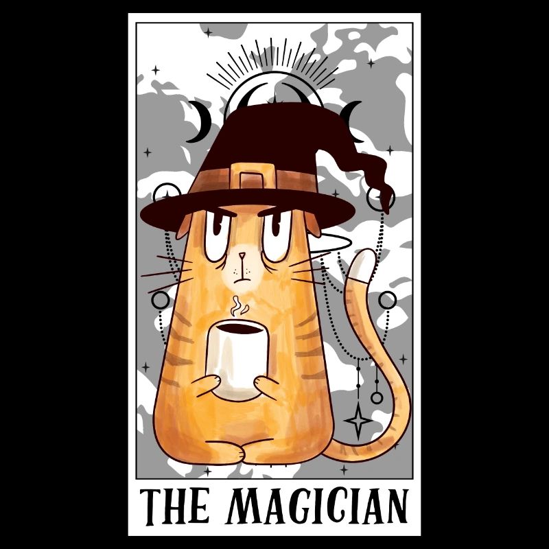 Le Tarot Magicien Carte de Tarot Chat Drôle de Tarot Tarot