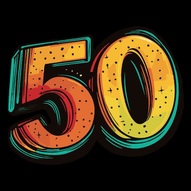 50 Zahl Comic