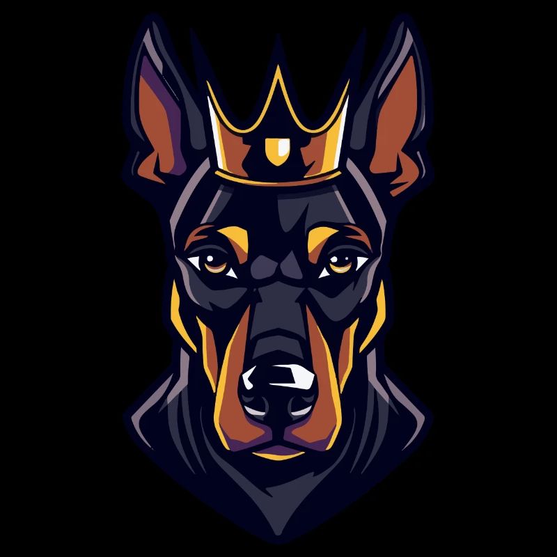 Couronne de chien Doberman