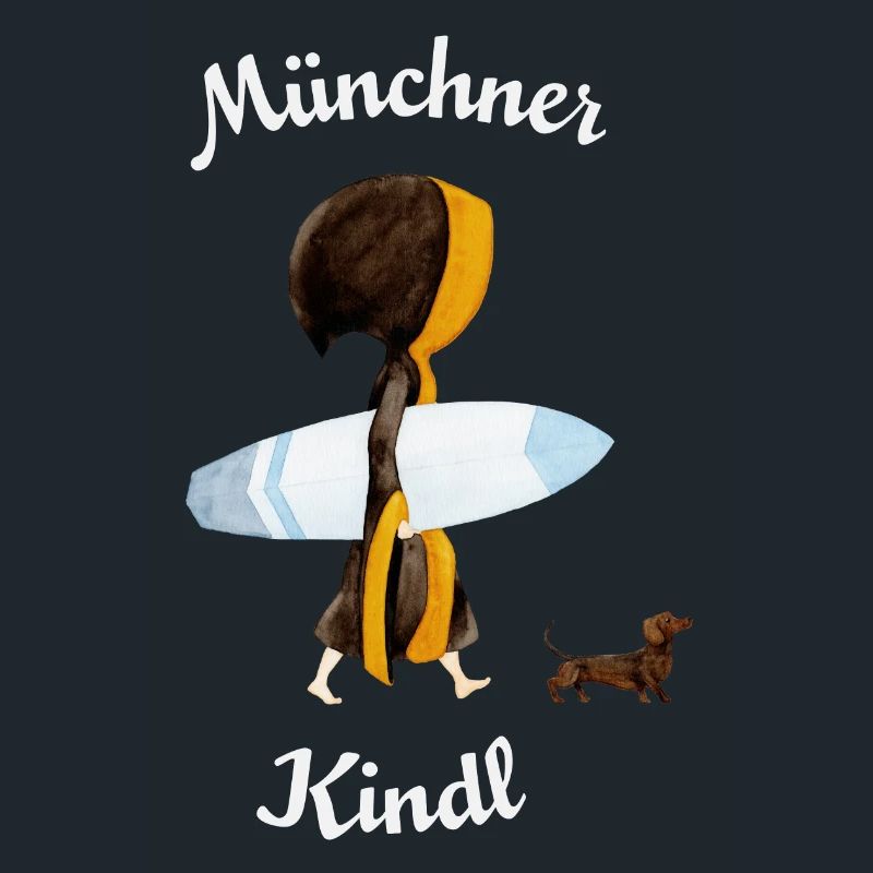 Münchner Kindl "Eisbach Surfer" mit Dackel