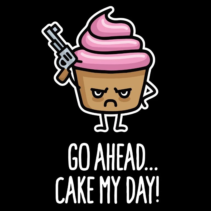 Lustiger Cupcake Wortspiel Sprüche, Cake my day