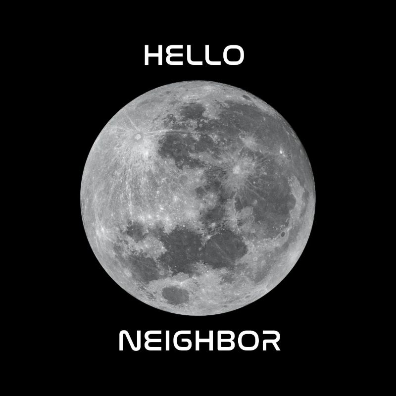 Greetings to our nearest sky object - the moon!