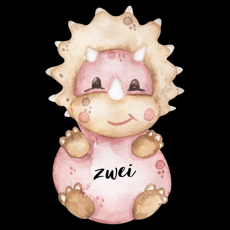 Geburtstagsaufdruck Dino, rosa