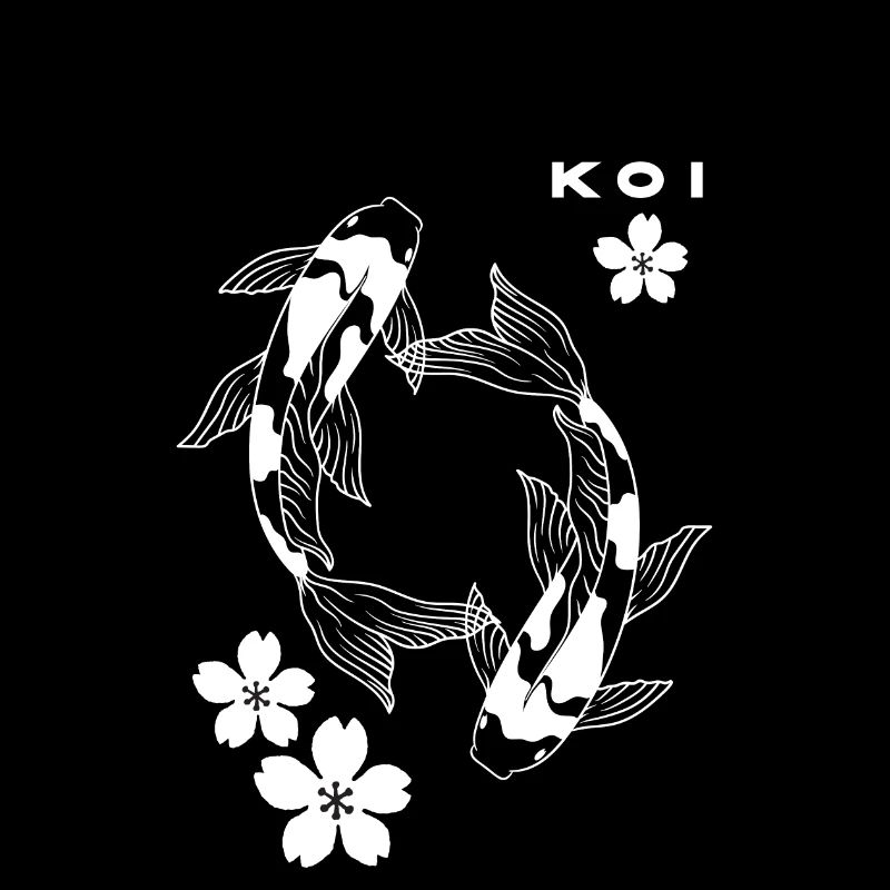 Koi. Carpe en fleurs de cerisier