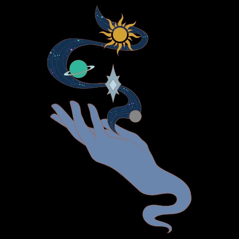 Universe in hand colour