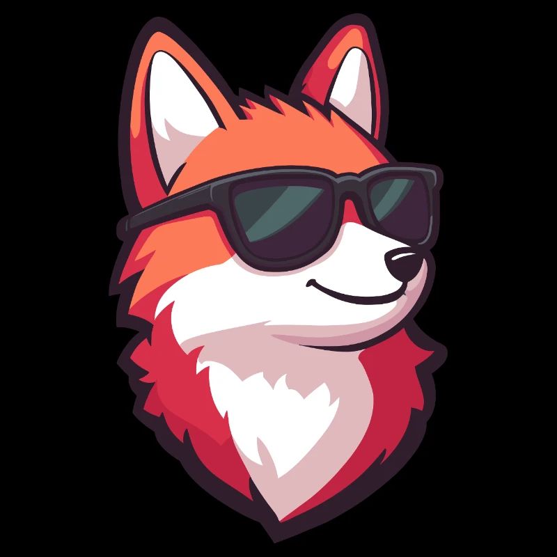 Renard avec des lunettes de soleil - Cool et décontracté