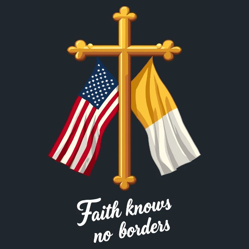 Drapeau américain et du Vatican