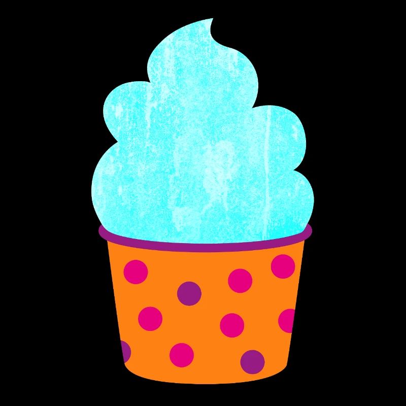 Eis Eiskrem Icecream Cup Dots Muffin Punkte süß