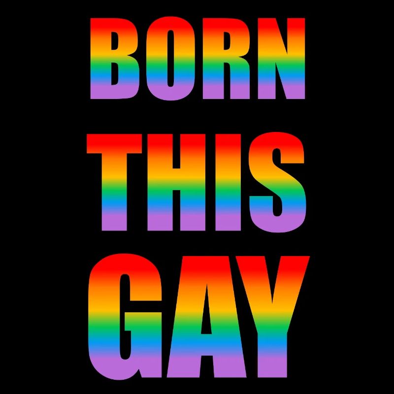 Né ce texte arc-en-ciel gay LGBT Pride