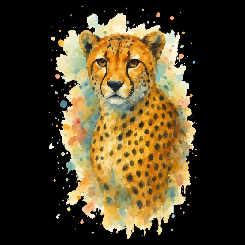 gepard tier aquarell