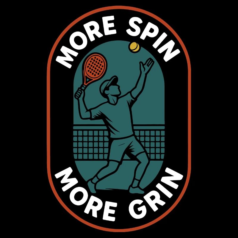 Padel Plus Spin Plus Grin Joueur drôle
