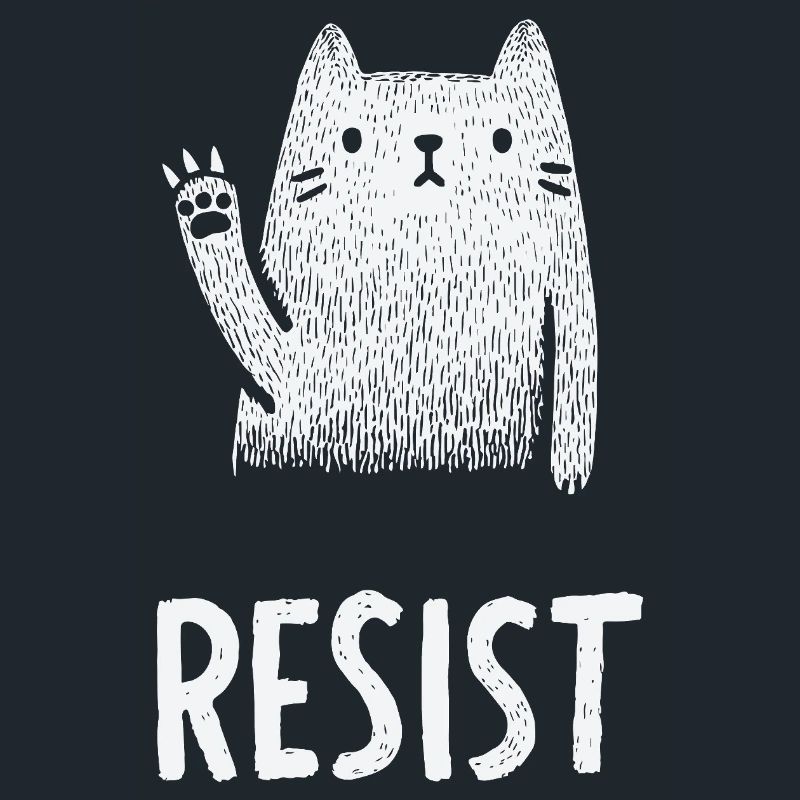 Illustration du chat blanc ondulant