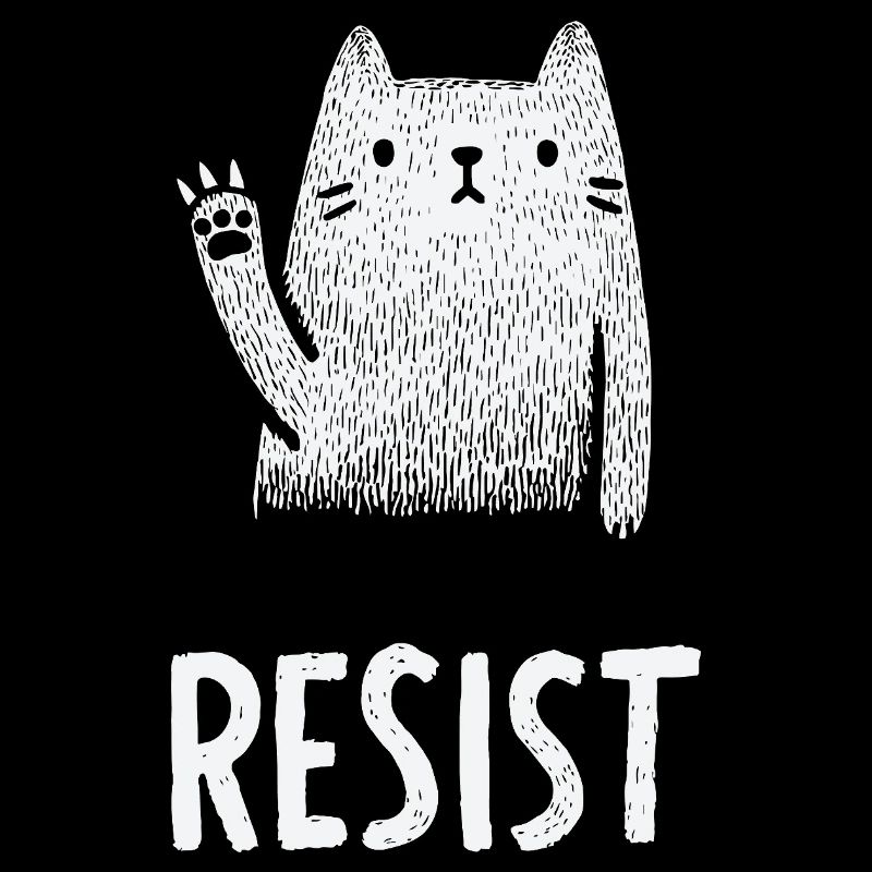 Illustration du chat blanc ondulant