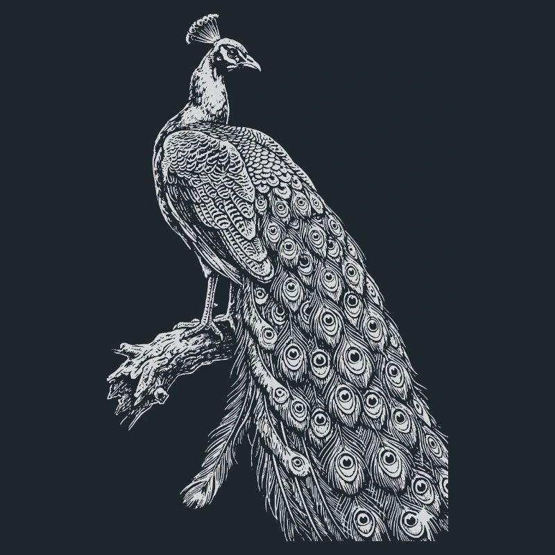 Peacock Lace on Black