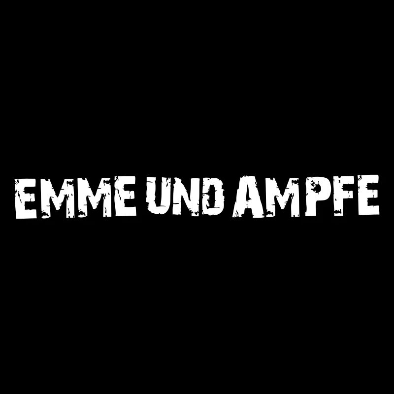 EMME UND AMPFE 2xDruck LOGO Schriftzug Querformat