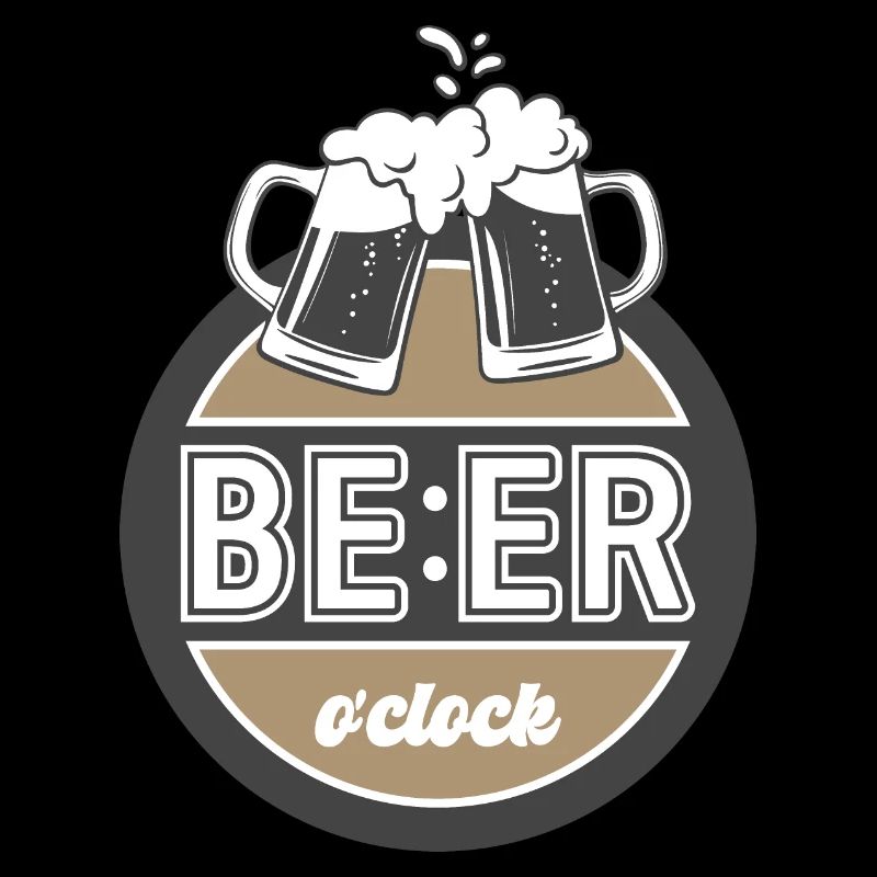 It's a beer o'clock. Retro style design.