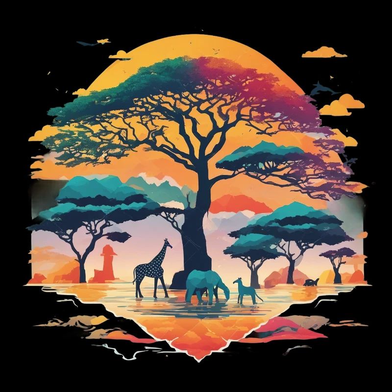 La steppe d’Afrique et les animaux