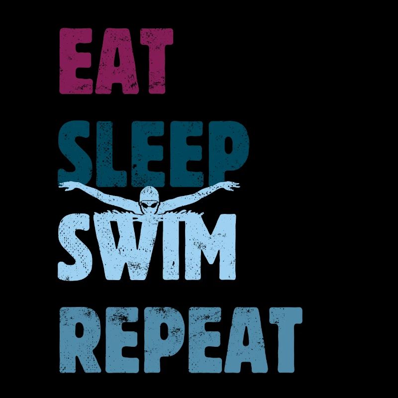 Eat Sleep Swim Repeat - Butterfly - Delfin Stil