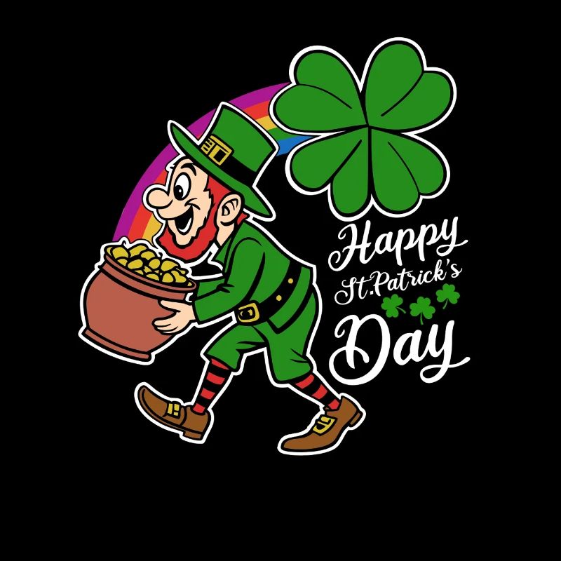 Bonne Saint-Patrick - Trèfle - Leprechaun