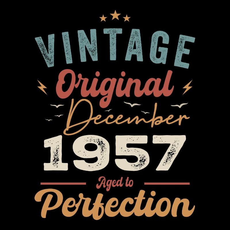 Vintage Geburtstag - Dezember 1957 - Geschenkidee