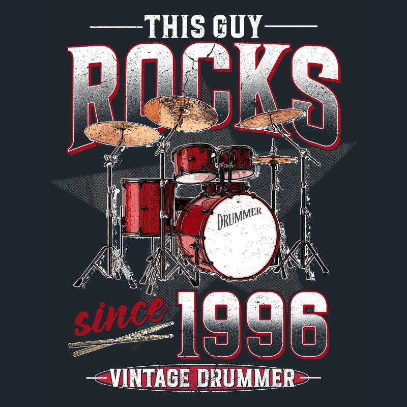 1996 Vintage Drum Drummer Birthday