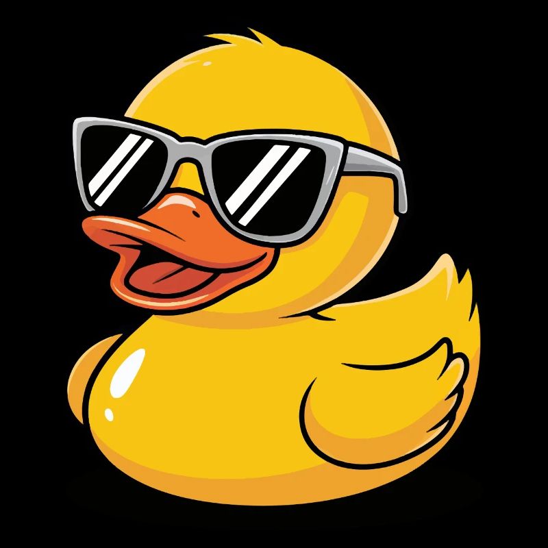 Gummiente mit Sonnenbrille Vogel Tier