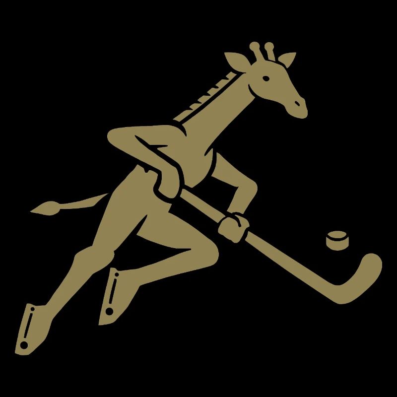 Giraffe Eishockey Silhouette Minimalistisch