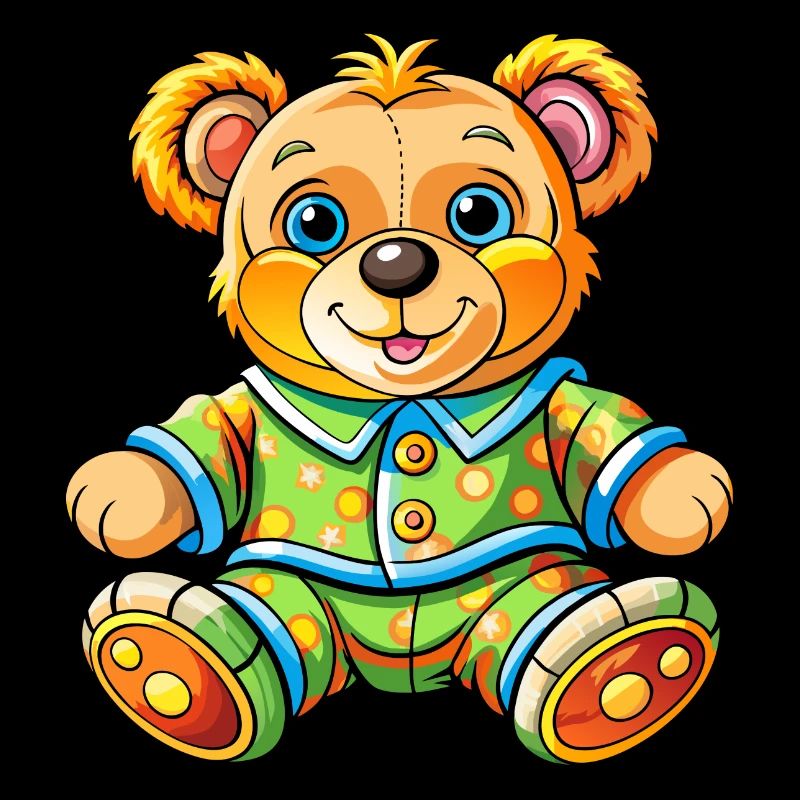 Teddy en pyjama