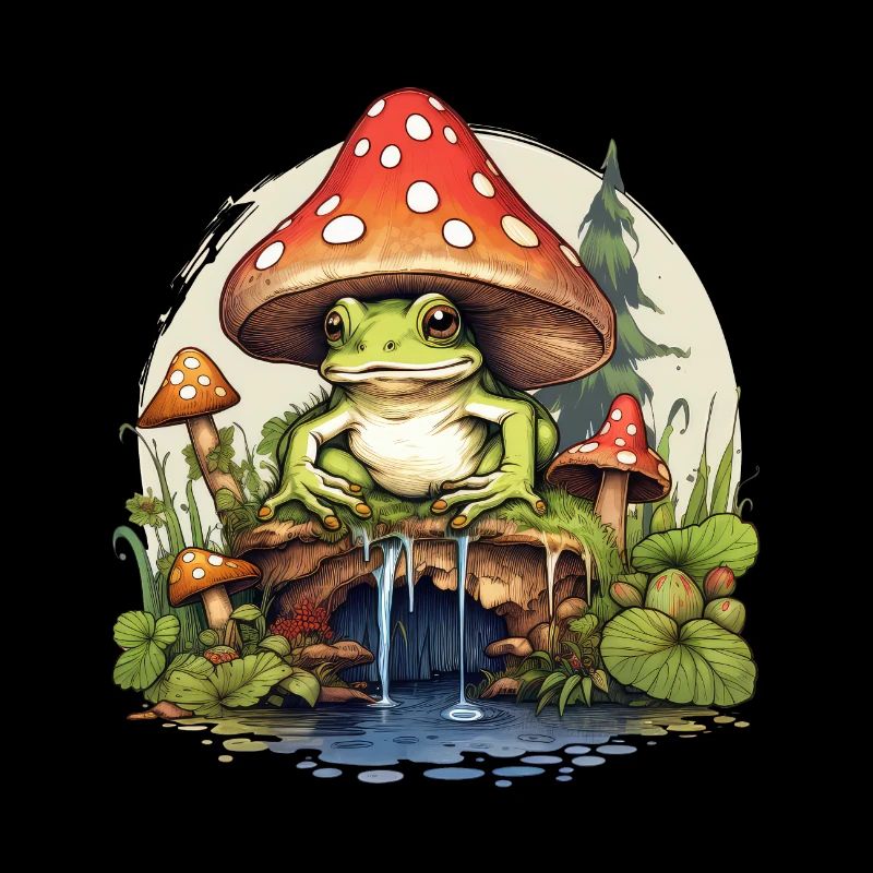Frog Mushroom Cottagecore