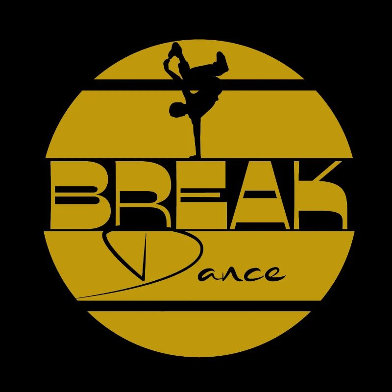Breakdance logo gelb schwarz