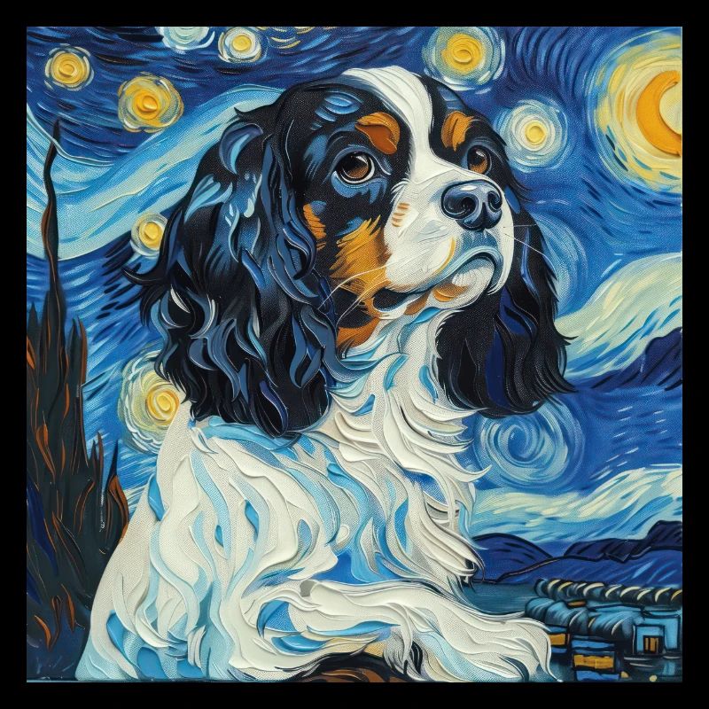 Cavalier King Charles Spaniel, van gogh