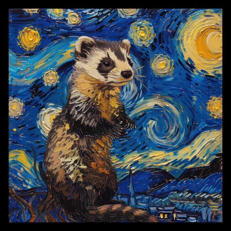 frettchen, Van Gogh, Geschenk