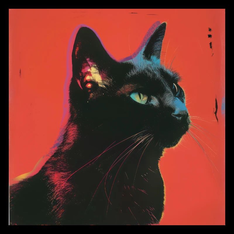 Katze, katzenmotiv, bunt, geschenk