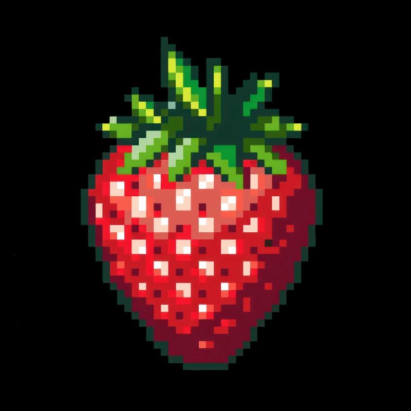 Pixel Erdbeere Sommer Frucht