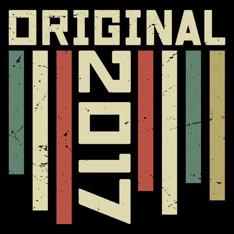 2017 Retro Geschenk 2017 7 Jahre Jubiläum Geschenk