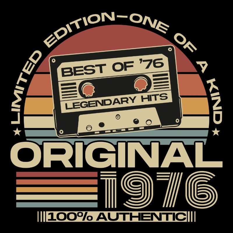 Original 1976 Vintage Anniversaire Rétro